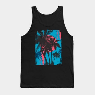 Colorful Beach Sunset Summer Design Tank Top